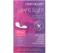 Natracare Almohadillas orgánicas y naturales para incontinencia seca y ligera, 6 paquetes de 20 (120 almohadillas)