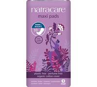 Natracare - Compresas Maxi Noche - Máxima Protección Nocturna - Sin Plásticos ni Químicos - Suaves y de Alta Absorción - 10 Unidades