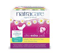 Natracare - Compresas Ultra Extra con Alas - Producto Natural - Ideal para Flujo Menstrual Medio o Menos Abundante - Para Pieles Sensibles - Absorbentes y Finas - Aptas para Veganos - 12 Compresas