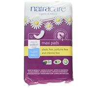 Natracare Natural Maxi Pad Súper - Compresas naturales, 12 Unidades