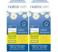 Natracare - Tampón Regular con Aplicador - Producto Natural - Ideal para Flujo Menstrual de Medio a Bajo - Sin Plásticos ni Químicos - Suave y Fácil de Colocar - Aptos para Veganos - 16 Tampones