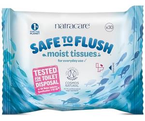 Natracare - Tocador de papel higiénico - Safe to Flush - 30 wipes