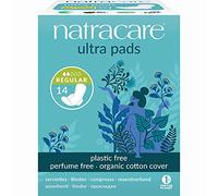 Natracare Ultra Pads Orgánicos y Naturales con Alas Regular - 2 paquetes de 14 (28 almohadillas)