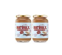 NATRULY Crema de Cacahuete Sin Azúcar, Vegana, Sin Gluten, Sin Lactosa, 100% Cacahuete Natural (Canela+Vainilla) Pack 2