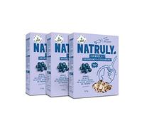 NATRULY Granola BIO de Frutos Secos y Semillas Sin Cereales, Sin Gluten y Sin Azúcar Refinado, Vegana, Sabor Arándanos -Pack3x325g