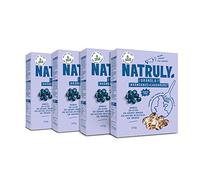 NATRULY Granola BIO de Frutos Secos y Semillas Sin Cereales, Sin Gluten y Sin Azúcar Refinado, Vegana, Sabor Arándanos -Pack 4x325g