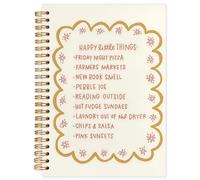 NATSUNO Boho Inspirational Spiral Notebook Journal 5.5x8.3in, Happy Little Things Positive Affirmation Journal, Mindfulness Gifts, Motivational Mental Health Hardcover Notebook