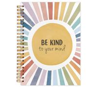 NATSUNO Boho Sunshine - Cuaderno de espiral de salud mental de 5.5 x 8.3 pulgadas, Be Kind to Your Mind, cuaderno de terapia inspiradora para tomar notas, afirmaciones positivas, regalos de tapa dura