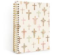 NATSUNO Christian Jesus Cross Spiral Notebook Journal for Women 5.5x8.3in