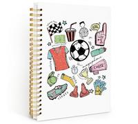 NATSUNO Soccer Lover Player Fan Gifts Spiral Notebook Journal 5.5x8.3in