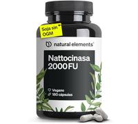 Nattocinasa en alta dosis (20.000 FU/g) - Enzima natural de natto de soja sin OGM - Fórmula óptima para el funcionamiento del cuerpo y bienestar completo - Sin aditivos - Probado en laboratorio