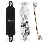 Nattork Monopatín Longboard Cruiser de 42 pulgadas Completa 8 Ply Canadian Hard Maple for Commuting, Carving & Downhill Riding with T-Tool, Made for Adults, Teens and Kids