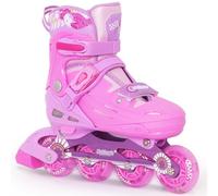 Nattork Patines en línea para niños y adultos, 4 tamaños ajustables, patines en línea para niños y mujeres, patines en línea para hombre (rosa, L (37-40))