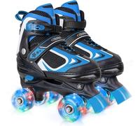 Nattork Patines para niños y niñas, 4 tamaños de Patines Ajustables con Todas Las Ruedas iluminadas, protección Completa para niños en Interiores y Exteriores