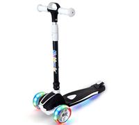 Nattork Roller Niños 3-12 años, Scooter Niños con Luces led, 4 Ajuste de Altura Kinderroller für Jungen Mädchen 3-8 años, hasta 100 kg Kinderscooter, Weiß
