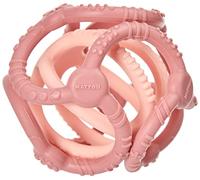 Nattou Juego de 2 bolas de silicona, Para agarrar, Sin BPA, Ø 10 cm + 7 cm, Silicon, Rosa palo/rosa claro