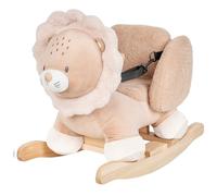 Nattou Balancín, León Ernest, Incl. Arnés de seguridad, Alegre balanceo hacia adelante y hacia atrás, Aprox. 59 cm, Oli & Ernest, Poliéster/Madera, Marrón Ernest