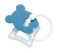 Nattou Anillo de dentición refrescante de silicona, Ratón, Relleno de agua, sin BPA, 13,5 x 10,5 x 15 cm, Silicon, Azul/blanco