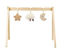 Nattou Arco de madera, Estrella, Nube y Luna, Con juguetes y numerosas actividades, Madera/Poliéster, Teddy, Beige