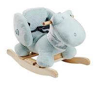 Nattou Balancín Animal, Cocodrilo Romeo, con cinturón de Seguridad, Feliz balanceo adelante y atrás, 63 x 33 x 45,5 cm, Romeo, Jules y Sally, Poliéster/Madera, Azul Claro