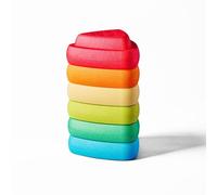 Nattou Blocky Piedras Equilibrio Niños - Piedras Apilables Antideslizantes - Juguete Sensorial Motor - Uso Interior Exterior - Desarrollo Equilibrio - 29 cm - Multicolor