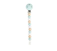 Nattou Cadena Chupete Silicona - Clip Chupete Sin BPA - Accesorio Bebé - 21 cm - Multicolor Verde