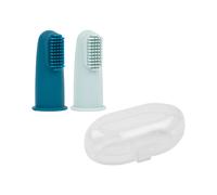 Nattou Escova de Dentes Bebe Silicone Azul 2uds + Estojo