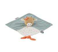 Nattou Doudou de Algodón y Terciopelo, Vaca Mila, Compañera Desde el Nacimiento, Aprox. 27 x 27 cm, Mila, Zoë y Lana, Azul Claro