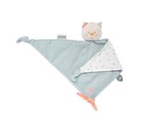 Nattou Doudou Grande de Algodón y Terciopelo, Gatita Lana, Compañera Desde el Nacimiento, Aprox. 65 x 40 cm, Mila, Zoë y Lana, Azul Claro