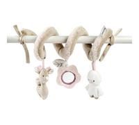 Nattou FanFan - Espiral de juego, con sonajero, chirrido y otras actividades, 100% poliéster, color beige