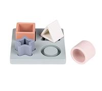 Nattou Juguete de silicona con formas, 5 piezas para la motricidad de los niños, sin BPA, Silicona, Sand