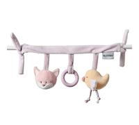 Nattou Juguete Colgante de poliéster, con sonajero y Otras Actividades, Aprox. 32 cm, Alice y Pomme, Rosa