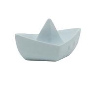 Nattou Juguete de baño de caucho 100% natural, Barco de juguete para la bañera, Sin BPA, Silicona, Azul