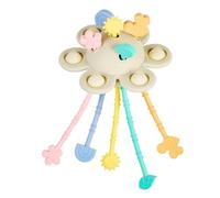 Nattou Juguete Montessori Bebé Silicona - Juguete Sensorial y Motor - Cuerda Tirar - Sin BPA - Desarrollo Infantil - 20 cm - Multicolor
