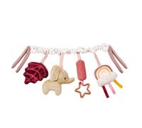 Nattou Lapidou Arco Juego Bebé - Arco Actividades - Compatible con Carrito y Cochecito - Juguete Infantil - Rosa Polvo