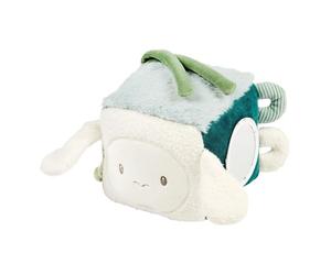 Nattou Lapidou Cubo Actividades Bebé - Juguete Sensorial - Juguete Educativo Primera Infancia - Desarrollo Motor - 18 cm - Verde Tilo