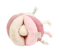 Nattou Lapidou Pelota Sensorial Bebé - Juguete de Peluche Suave - Juguete Sensorial Primera Infancia - Desarrollo Motor y Táctil - 17 cm - Rosa