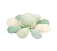Nattou Lapidou Pulpo Peluche con Sonajero - Juguete Sensorial Bebé - Desarrollo Motor - 26 cm - Verde Tilo