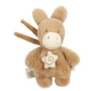 Nattou Loulou Mini Peluche Musical Burro, Peluche para Bebé, Animal de Peluche con Música, Regalo para bebé, Regalo de Nacimiento, 20 cm, Caramelo Claro