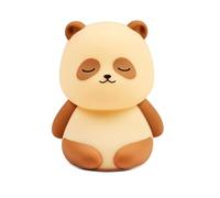Nattou Luz Nocturna LED Panda - Luz Noche Bebé Silicona - 2 Niveles Brillo - Sin BPA - Lámpara Infantil - 12 cm - Beige