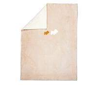 Nattou Manta para bebés, el perro Charlie, 100 x 135 cm, Vegana, Algodón, Beige