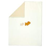 Nattou Manta para bebés, el perro Charlie, 75 x 100 cm, Vegana, Algodón/poliéster, Blanco
