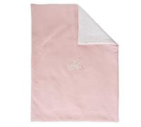 Nattou Manta pequeña de peluche para bebés, De algodón y poliéster, Conejo Pomme, Aprox. 100 x 75 cm, Alice y Pomme, Rosa/Blanco