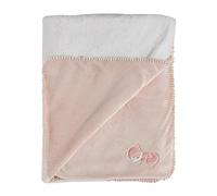 Nattou Manta Supersuave de algodón (popelín) y poliéster (terciopelo), Zorrita Alice, 100 x 75 cm, Alice y Pomme, Rosa