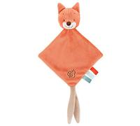 Nattou Mini Doudou del Zorro Oscar con Accesorio para Chupete, 21 x 39, Fanny y Oscar, Naranja
