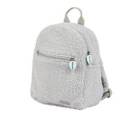 Nattou Mochila TEDDY Lapidou – de peluche para niños pequeños, 23 cm, gris claro, con cremallera