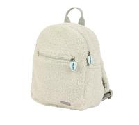 Nattou Mochila de suave tejido de peluche, Mochila pequeña con cremallera y elementos lúdicos para niños pequeños, Aprox. 23 cm, Lapidou, Poliéster, Colores naturales