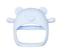 Nattou Mordedor Bebé Silicona Oso - Juguete Dentición Sin BPA - Mordedor Calmante - 8 cm - Azul