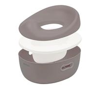 Nattou 3en1 Potty para bebés, Orinal + Taburete + Asiento de váter para niños, Fácil aprendizaje del orinal, Aprox. orinal, Aprox. 34 cm, De 18 meses a aprox. 30 meses, Cuidado, ABS/EVA, Taupe