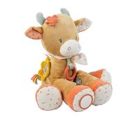 Nattou Peluche de Actividades de Poliéster, Peluche Sonajero Vaca Mila, Espejo y Más, Aprox. 45 cm, Mila, Zoë y Lana, Beige